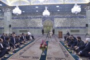 حضور مدیران بانک قرضالحسنه مهر ایران در آیین غبارروبی حرم حضرت معصومه(س)