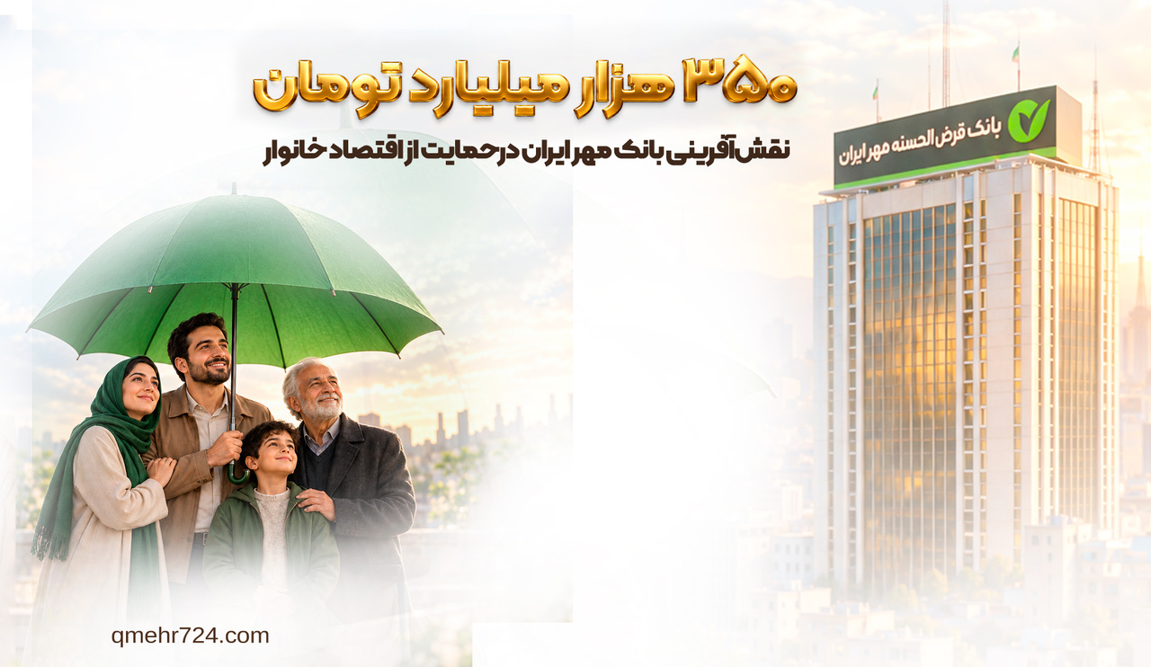 نقش‌آفرینی بانک مهر ایران در حمایت از اقتصاد خانوار به ارزش ۳۵۰ همت